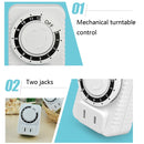 2 PCS ChangXin Electric Vehicle Timer Charger Mechanical Timer Socket Countdown Off Timer Socket(CX-05 220V)