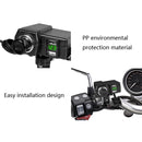 Motorcycle Car Dual USB Mobile Phone Charger With Cigarette Lighter Interface Multi-function Digital Display Car Charger, Style:DYUK Green Light