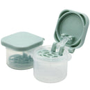 2 PCS Automatic Lens Removal Cosmetic Case Contact Lens Storage Portable Double Box(Mint Color)