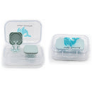 2 PCS Automatic Lens Removal Cosmetic Case Contact Lens Storage Portable Double Box(Ink Blue)