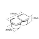 2 PCS Automatic Lens Removal Cosmetic Case Contact Lens Storage Portable Double Box(Ink Blue)