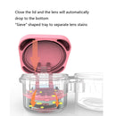 2 PCS Automatic Lens Removal Cosmetic Case Contact Lens Storage Portable Double Box(Ink Blue)