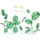 2 PCS Green Vegetation Home Decoration Self-adhesive Wall Stickers