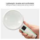 Handheld High-definition Lens with LED Light Reading and Maintenance Magnifying Glass for the Elderly, Style:95mm 10 Times