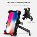 Electric Bicycle Mobile Phone Holder Can Be Rotated 360-degree Mobile Phone Holder Four-way Adjustment Bracket for Motorcycle, Style:Handlebars(Red)