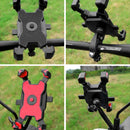 Electric Bicycle Mobile Phone Holder Can Be Rotated 360-degree Mobile Phone Holder Four-way Adjustment Bracket for Motorcycle, Style:Handlebars(Blue)