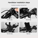 Electric Bicycle Mobile Phone Holder Can Be Rotated 360-degree Mobile Phone Holder Four-way Adjustment Bracket for Motorcycle, Style:Handlebars(Blue)