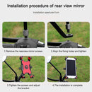 Electric Bicycle Mobile Phone Holder Can Be Rotated 360-degree Mobile Phone Holder Four-way Adjustment Bracket for Motorcycle, Style:Handlebars(Blue)