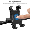 Electric Bicycle Mobile Phone Holder Can Be Rotated 360-degree Mobile Phone Holder Four-way Adjustment Bracket for Motorcycle, Style:Handlebars(Blue)