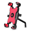 Electric Bicycle Mobile Phone Holder Can Be Rotated 360-degree Mobile Phone Holder Four-way Adjustment Bracket for Motorcycle, Style:Rearview Mirrors(Red)