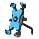 Electric Bicycle Mobile Phone Holder Can Be Rotated 360-degree Mobile Phone Holder Four-way Adjustment Bracket for Motorcycle, Style:Rearview Mirrors(Blue)