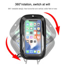 Mountain Bike Card Holder Touch Screen Mobile Phone Holder Motorcycle Electric Vehicle Waterproof Navigation Bracket Shade Mobile Phone Holder, Style:Handlebars(Blue)