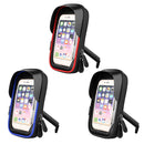 Mountain Bike Card Holder Touch Screen Mobile Phone Holder Motorcycle Electric Vehicle Waterproof Navigation Bracket Shade Mobile Phone Holder, Style:Rearview Mirrors(Blue)