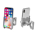 Bicycle Mobile Phone Holder Motorcycle Electric Car Navigation Mobile Phone Holder, Style:Handlebars(Silver)