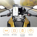 Bicycle Mobile Phone Holder Motorcycle Electric Car Navigation Mobile Phone Holder, Style:Handlebars(Silver)