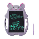 9 inch Children Cartoon Handwriting Board LCD Electronic Writing Board, Specification:Monochrome Screen(Cute Mouse Grey)