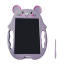 9 inch Children Cartoon Handwriting Board LCD Electronic Writing Board, Specification:Monochrome Screen(Cute Mouse Grey)