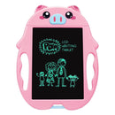 9 inch Children Cartoon Handwriting Board LCD Electronic Writing Board, Specification:Monochrome Screen(Pink Pig)