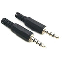30 PCS Headphone Plug 3.5mm Four Pole Audio Head DIY Welding Head