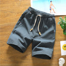 Casual Loose Cotton Linen Five-point Shorts, Size: XXL(Dark Green)
