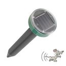 2 PCS Solar Mouse Repeller Ultrasonic LED Manor Farm Rice Field Mouse Repeller Snake Repeller(Round )