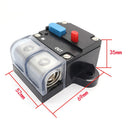 80A Auto Circuit Breaker Car Audio Fuse Holder Power Insurance Automatic Switch(Black)
