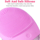 Mango Type Facial Electric Ultrasonic Silicone Cleanser(Rechargeable Pink)