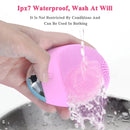 Mango Type Facial Electric Ultrasonic Silicone Cleanser(Rechargeable Pink)
