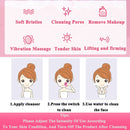 Mango Type Facial Electric Ultrasonic Silicone Cleanser(Rechargeable Pink)