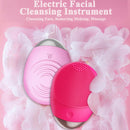 Mango Type Facial Electric Ultrasonic Silicone Cleanser(Rechargeable Pink)