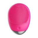 Mango Type Facial Electric Ultrasonic Silicone Cleanser(Rechargeable Rose Red)