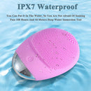 Mango Type Facial Electric Ultrasonic Silicone Cleanser(Rechargeable Rose Red)