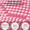 Mango Type Facial Electric Ultrasonic Silicone Cleanser(Rechargeable Rose Red)