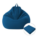 Lazy Sofa Bean Bag Chair Fabric Cover, Size: 70x80cm(Blue)