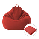 Lazy Sofa Bean Bag Chair Fabric Cover, Size: 70x80cm(Red)