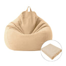 Lazy Sofa Bean Bag Chair Fabric Cover, Size: 70x80cm(Khaki)