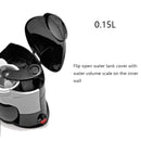 Homezest Household Small Coffee Machine Fully Automatic Portable Mini Single Cup Coffee Maker, Style:EU Plug(Black)