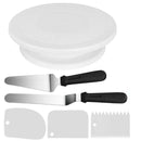 6 PCS/Set Cake Turntable Set Decorating Table Decorating Mouth Silicone Bag Baking DIY Combination
