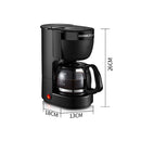Homezest Household Small Coffee Maker Automatic Mini Drip Coffee Machine, Style:UK Plug(Black)