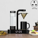 HOMEZEST Household Stainless Steel Mesh Coffee Machine Commercial Automatic Drip Coffee Maker, Style:UK Plug(Black)