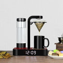 HOMEZEST Household Stainless Steel Mesh Coffee Machine Commercial Automatic Drip Coffee Maker, Style:UK Plug(Black Red)
