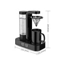 HOMEZEST Household Stainless Steel Mesh Coffee Machine Commercial Automatic Drip Coffee Maker, Style:UK Plug(White)