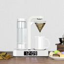HOMEZEST Household Stainless Steel Mesh Coffee Machine Commercial Automatic Drip Coffee Maker, Style:UK Plug(White)