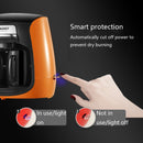 Homezest Household Mini Double Cup Coffee Maker Freshly Ground Small Automatic Drip Coffee Machine, Style:UK Plug(Orange)