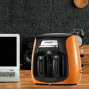 Homezest Household Mini Double Cup Coffee Maker Freshly Ground Small Automatic Drip Coffee Machine, Style:UK Plug(Blue)