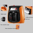 Homezest Household Mini Double Cup Coffee Maker Freshly Ground Small Automatic Drip Coffee Machine, Style:EU Plug(Blue)
