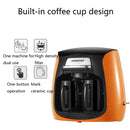 Homezest Household Mini Double Cup Coffee Maker Freshly Ground Small Automatic Drip Coffee Machine, Style:EU Plug(Green)
