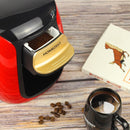Homezest Household Mini Single Cup Coffee Pot Portable Ceramic Cup Automatic Coffee Machine, Style:EU Plug(Orange)