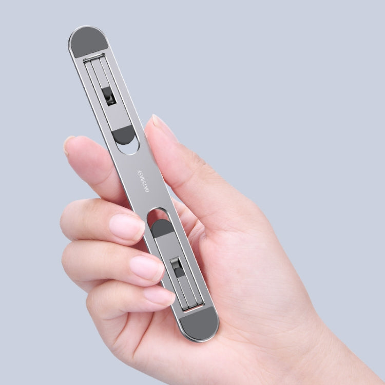 Oatsbasf Portable Storage Foldable Notebook Computer Bracket Heightening Fan Heater(Silver)