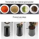 HOMEZEST Coffee Grinder Touch Grain Grinder Portable Coffee Grinder, Style:UK Plug(Black)